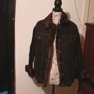 NWT Dennis Basso Jean jacket & headband